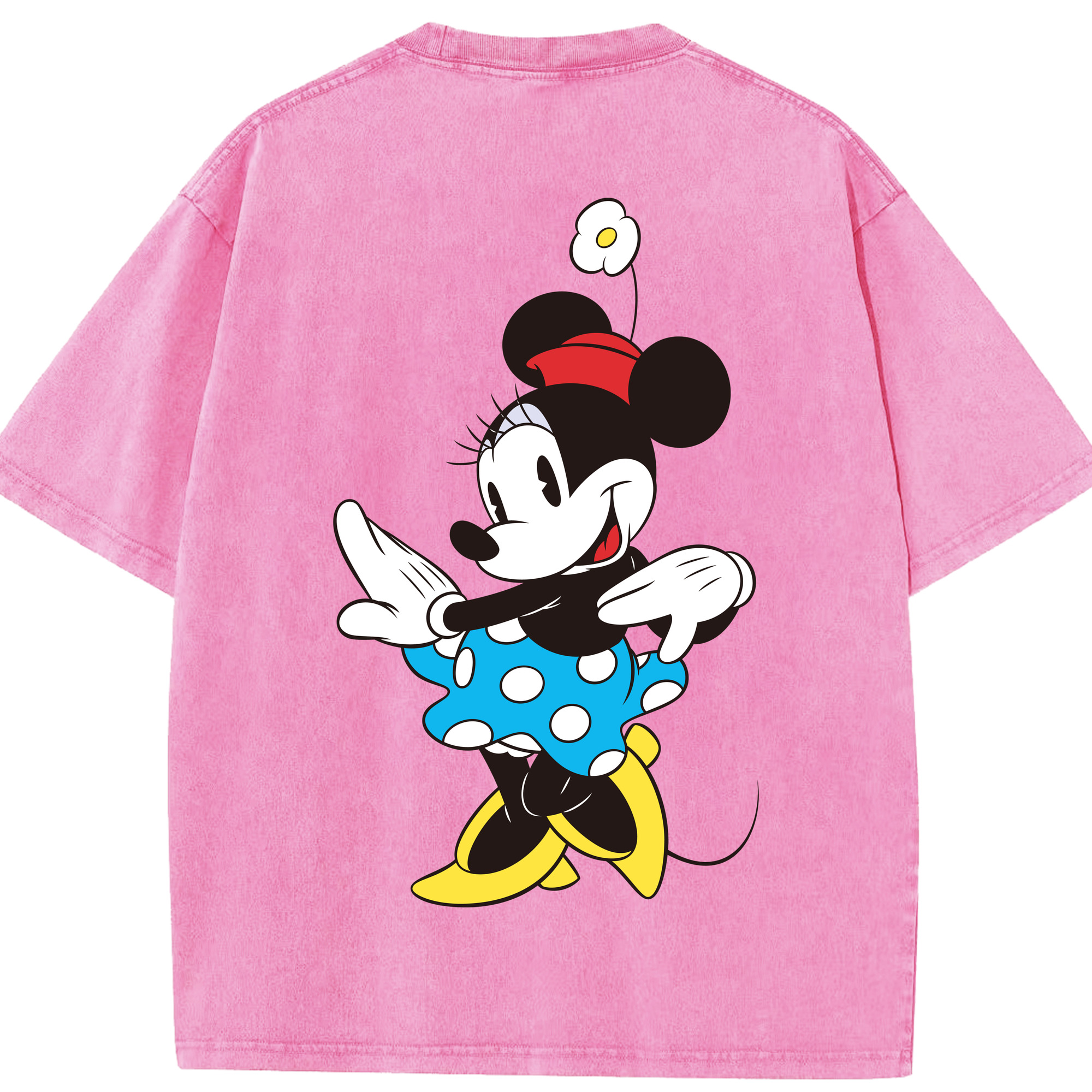 （画像用） ミッキーマウス Mickey Mouse 綿100% ヴィンテージ風 半袖Tシャツ（背面プリント）